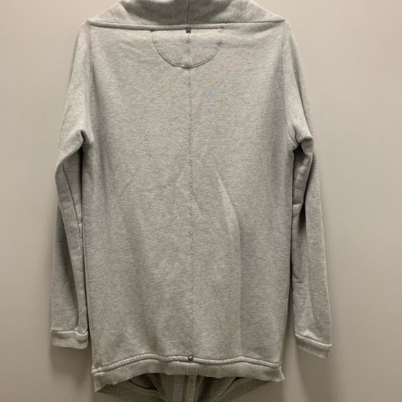 Aritzia Wilfred Roussea Zip Up Cardigan Sweater Light Grey - Picture 4 of 15